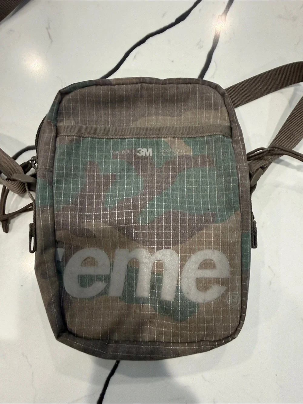 Supreme Green/Brown Camo Shoulder Bag